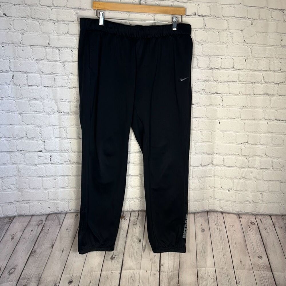NIKE Therma Fit Black Joggers Tapered Leg‎ Fitness Pants size XL